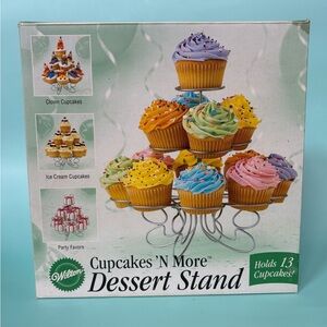 Wilton Cupcakes 'N More Dessert Stand - Silver - Holds 13 cupcakes!